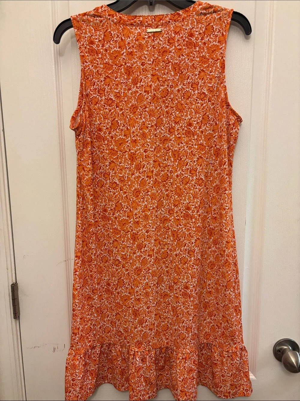 Michael Kors Orange Sleeveless Knee Dress Sz M NWT